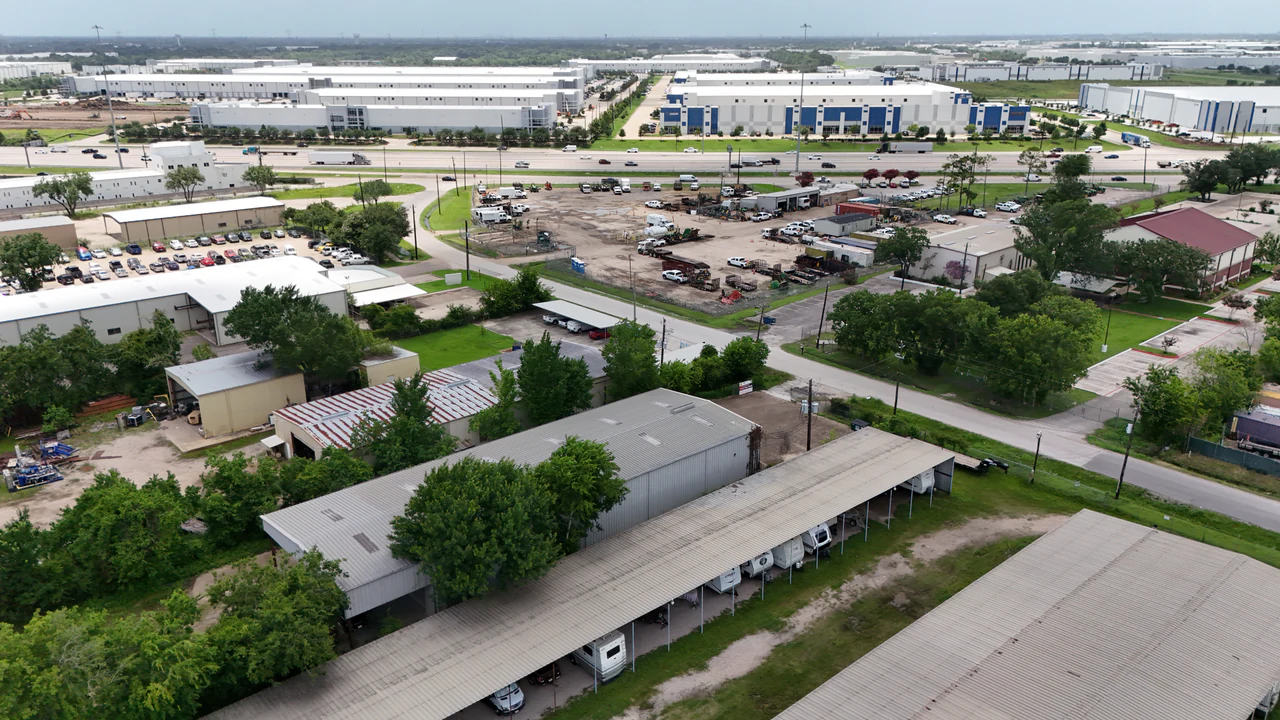 Aerial view of our Houston location and the surrounding area